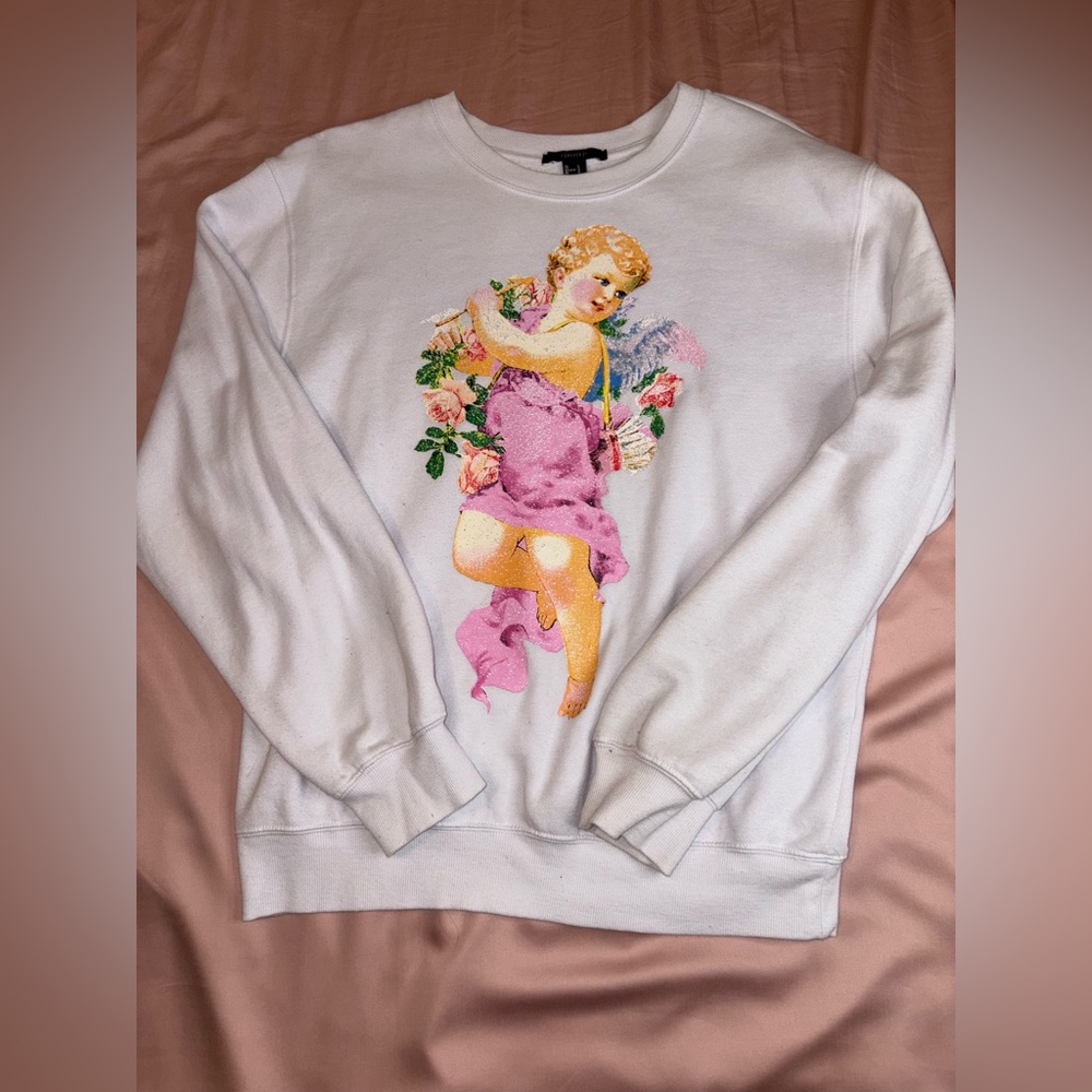 Angel Cherub Baby Pullover Sweatshirt - Forever 21
